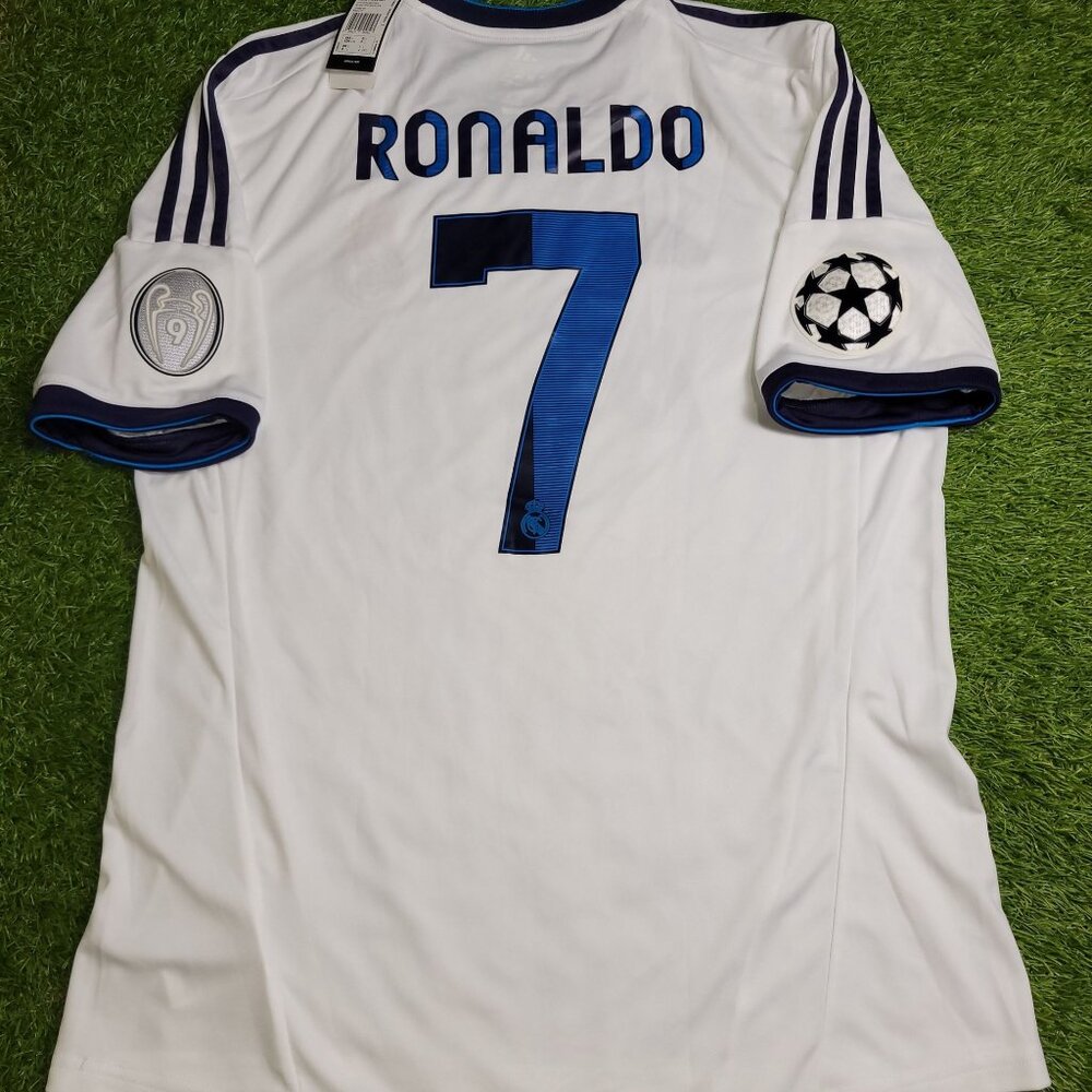 Cristiano Ronaldo Real Madrid 2012 2013 UEFA Soccer Jersey Shirt BNWT L